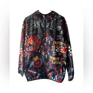 Reason Black and Red Graphic Jacket